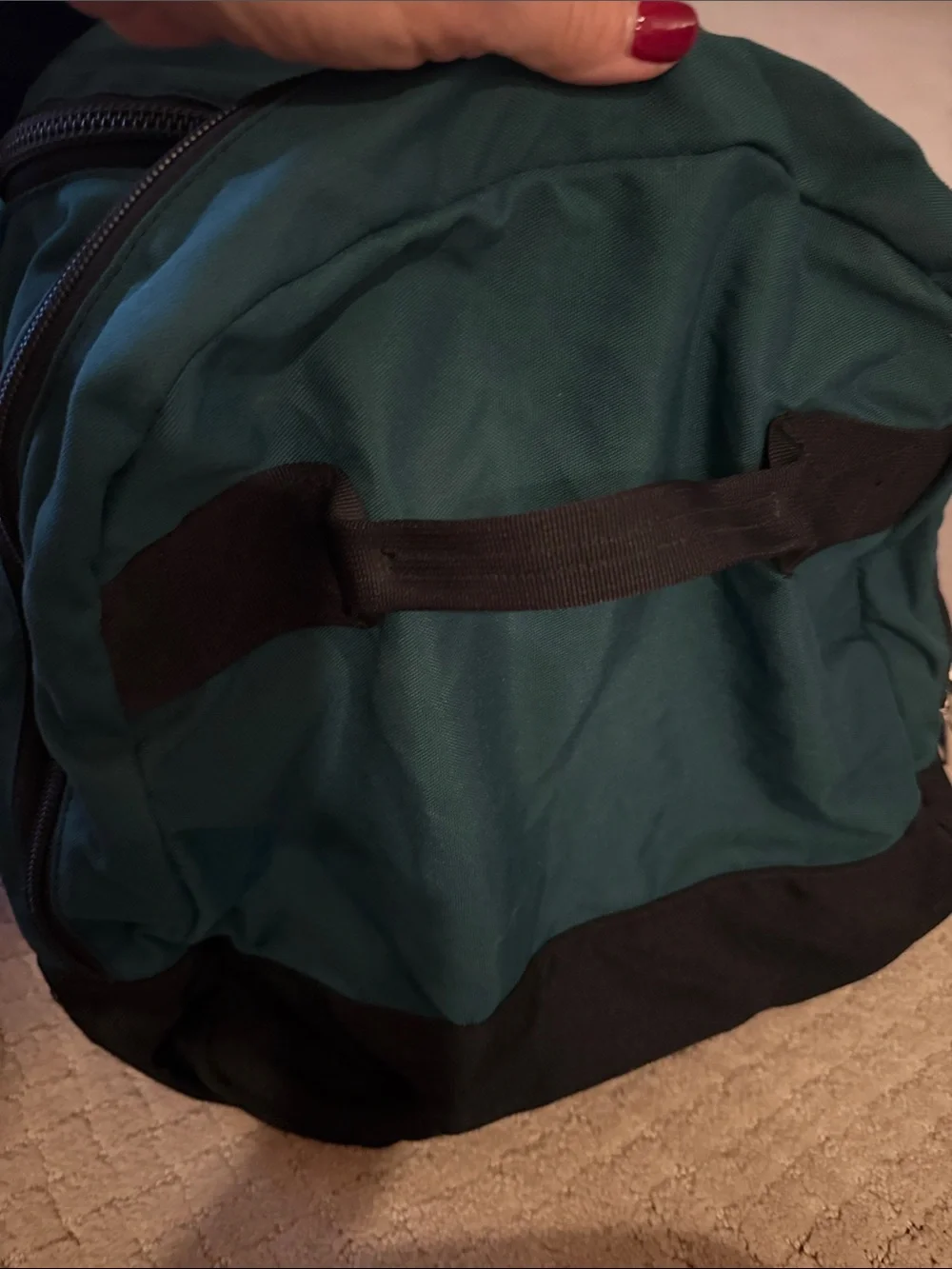 The North Face Green and Black Duffel Bag